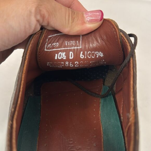 Red Wings Men’s 10.5 Slip Resistant Brown Leather Oxford Work Shoes - Picture 8 of 9